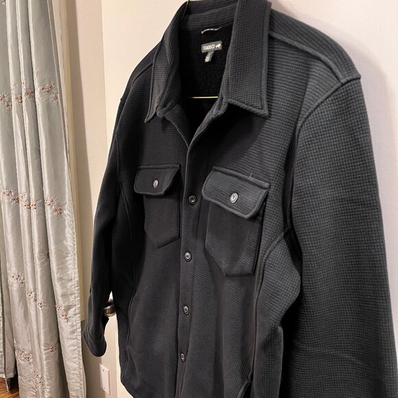 Toad & Co Waffle Knit, Fleece Lined Shirt Jac / Blue / Large - Picture 4 of 7